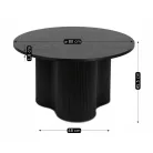 DERIAN MAX Fekete Asztal