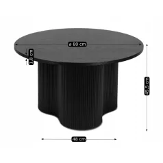 DERIAN MAX Fekete Asztal