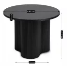 DERIAN Fekete Asztal