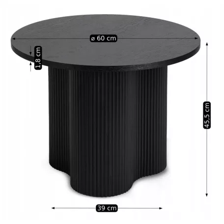 DERIAN Fekete Asztal