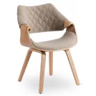 LUISE bézs bársony szék