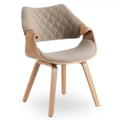 LUISE bézs bársony szék