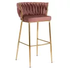 FLORES 2 Rózsaszín Bársony Szék