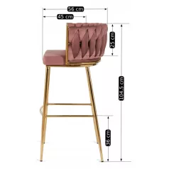 FLORES 2 Rózsaszín Bársony Szék