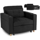 SOLOR fekete dönthető fotel