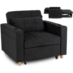 SOLOR fekete dönthető fotel