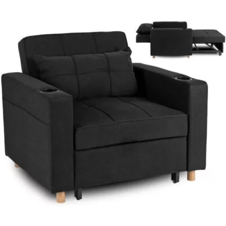 SOLOR fekete dönthető fotel