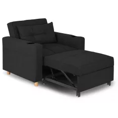 SOLOR fekete dönthető fotel