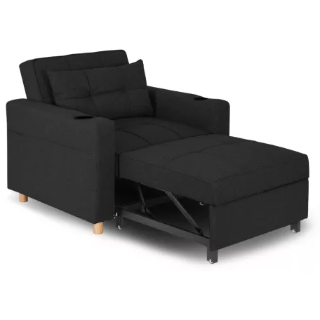 SOLOR fekete dönthető fotel