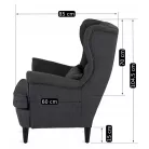 EVAN 2 Lounge Fotel Lábtartóval Sötétszürke