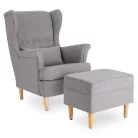 EVAN 2 nyugágy lábtartóval, szürke