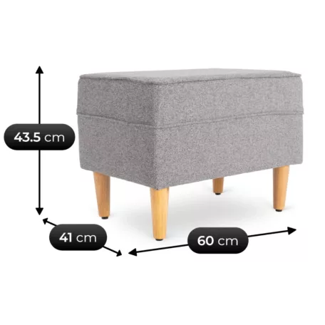 EVAN 2 nyugágy lábtartóval, szürke