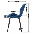 LUCKY sötétkék bársonyfotel