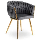 CAPI szürke szőtt bársonyszék