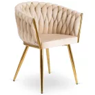 CAPI krémszínű szőtt bársonyszék