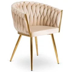 CAPI krémszínű szőtt bársonyszék