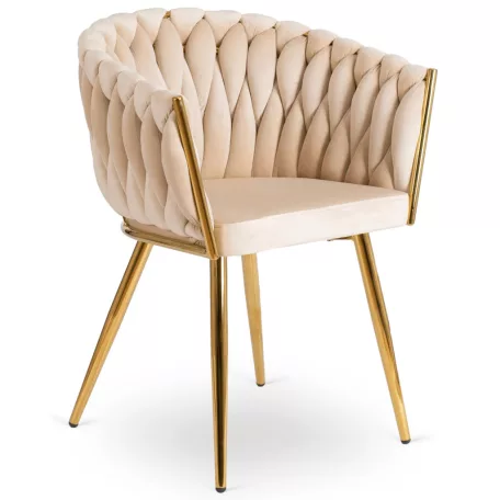 CAPI krémszínű szőtt bársonyszék