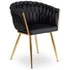 CAPI fekete szőtt bársonyszék