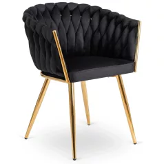 CAPI fekete szőtt bársonyszék