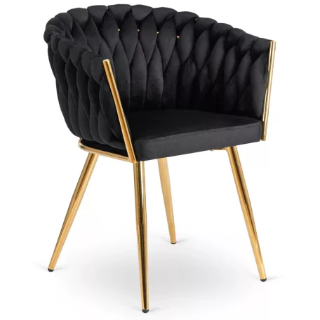 CAPI fekete szőtt bársonyszék