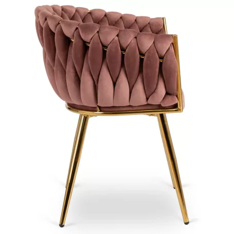 CAPI Rózsaszín Szőtt Bársony Szék