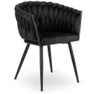 ELENA fekete bársony szőtt szék