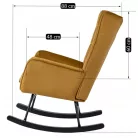 JACKSON Mustár Bársony Hintaszék