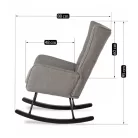 JACKSON hintaszék, szürke szövet