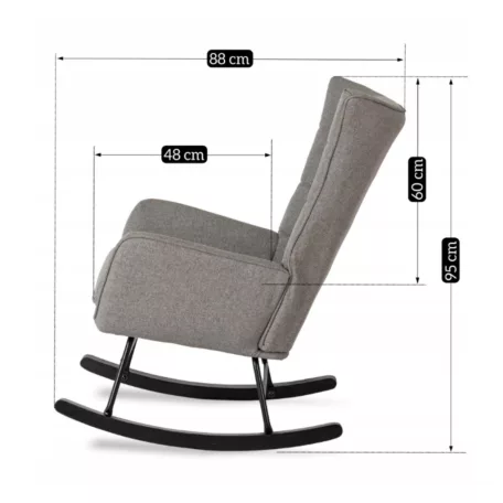 JACKSON hintaszék, szürke szövet