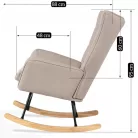 JACKSON hintaszék bézs/tölgy szövetből