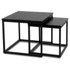 TEVET fekete asztalgarnitúra