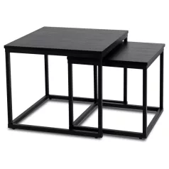 TEVET fekete asztalgarnitúra