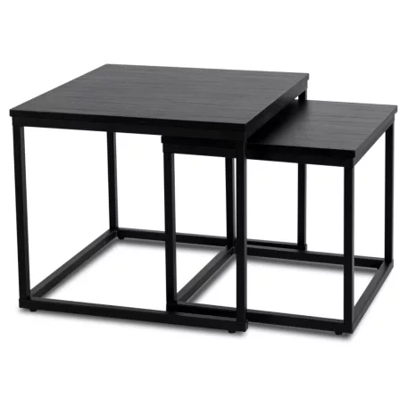 TEVET fekete asztalgarnitúra