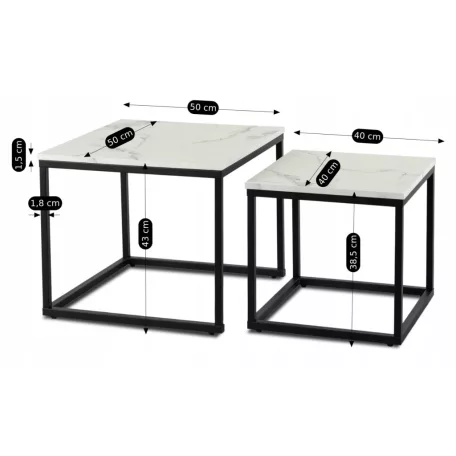 ORI fehér márvány asztal szett