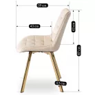 DEVI krémszínű bársony szék