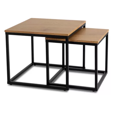 CARMI asztalgarnitúra, arany tölgy/fekete