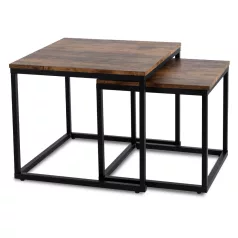 RIS asztalgarnitúra rusztikus tölgy/fekete színben