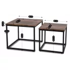 RIS asztalgarnitúra rusztikus tölgy/fekete színben