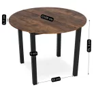 TEO asztal 100 cm rusztikus tölgy/fekete