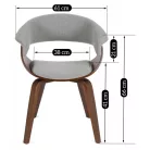 GARY 2 Szék Szürke/Diófa