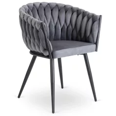 ELENA szürke szőtt bársony szék