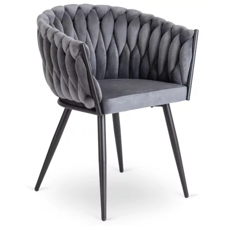 ELENA szürke szőtt bársony szék