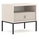 MARCOS Éjjeliszekrény, barázdált kasmír