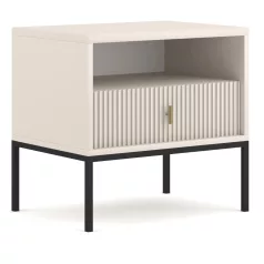 MARCOS Éjjeliszekrény, barázdált kasmír