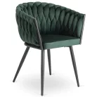 ELENA zöld bársony szőtt szék