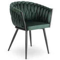 ELENA zöld bársony szőtt szék