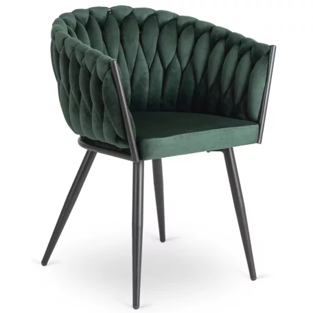 ELENA zöld bársony szőtt szék