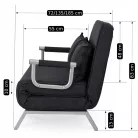 BART 2 fekete dupla dönthető fotel