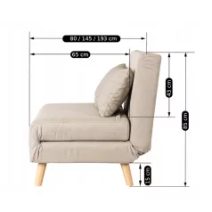 MARRY 2 bézs kétszemélyes dönthető fotel