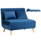 MARRY 2 sötétkék kétszemélyes dönthető fotel